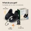 Inflatable Neck Pillow - Adjustable and Compact Travel Pillow, Ultimate Comfort for Long Flights, Airplane Pillow with Detachable Hood - Your Essential Travel Companion - Image 8