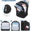 BAGSMART Travel Backpack Carry On Flight Approved for Women Men, TSA Approved Luggage, Large Personal Travel Bag Fit 17 Inch Laptop, 30L Water Resistant Stylish Backpack, Black - Image 2