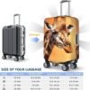 Travel Luggage Cover Suitcase Cover Giraffe Elastic Luggage Covers for Travel Luggages Protector Covers Washable Luggages Decorative Cover for Adult, Medium, Black, 12000 - Image 2
