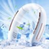 Portable Neck Fan,8000 mAh 360°Cooling Airflow 3 Speeds Adjustable Bladeless Fan Hands Free Personal Fan Wearable Rechargeable Battery Powered Fans for Sports/Home/Office/Travel Gifts for Women Men
