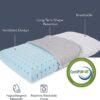 Vaverto Small Memory Foam Bed Pillow for Travel and Camping - Compressible Medium Firm, Breathable Cover, Machine Washable, Ideal Backpacking, Airplane and Car - Image 2