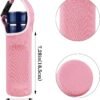 16 Oz Water Bottle Sling Bag Keeper, Tumbler Holder Water Bottle Handle Bag, Travel Thermoses Coffee Holder Bag, Water Bottle Carrier Protective Sleeve with Strap, Non-Slip, Insulated (Pink) - Image 2