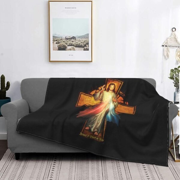 Divine Mercy Novena Fleece Blanket Super Soft Flannel Throw Blanket for Chair Sofa Couch Camping Travel 80"X60" Flannel Throw Blanket - Image 7