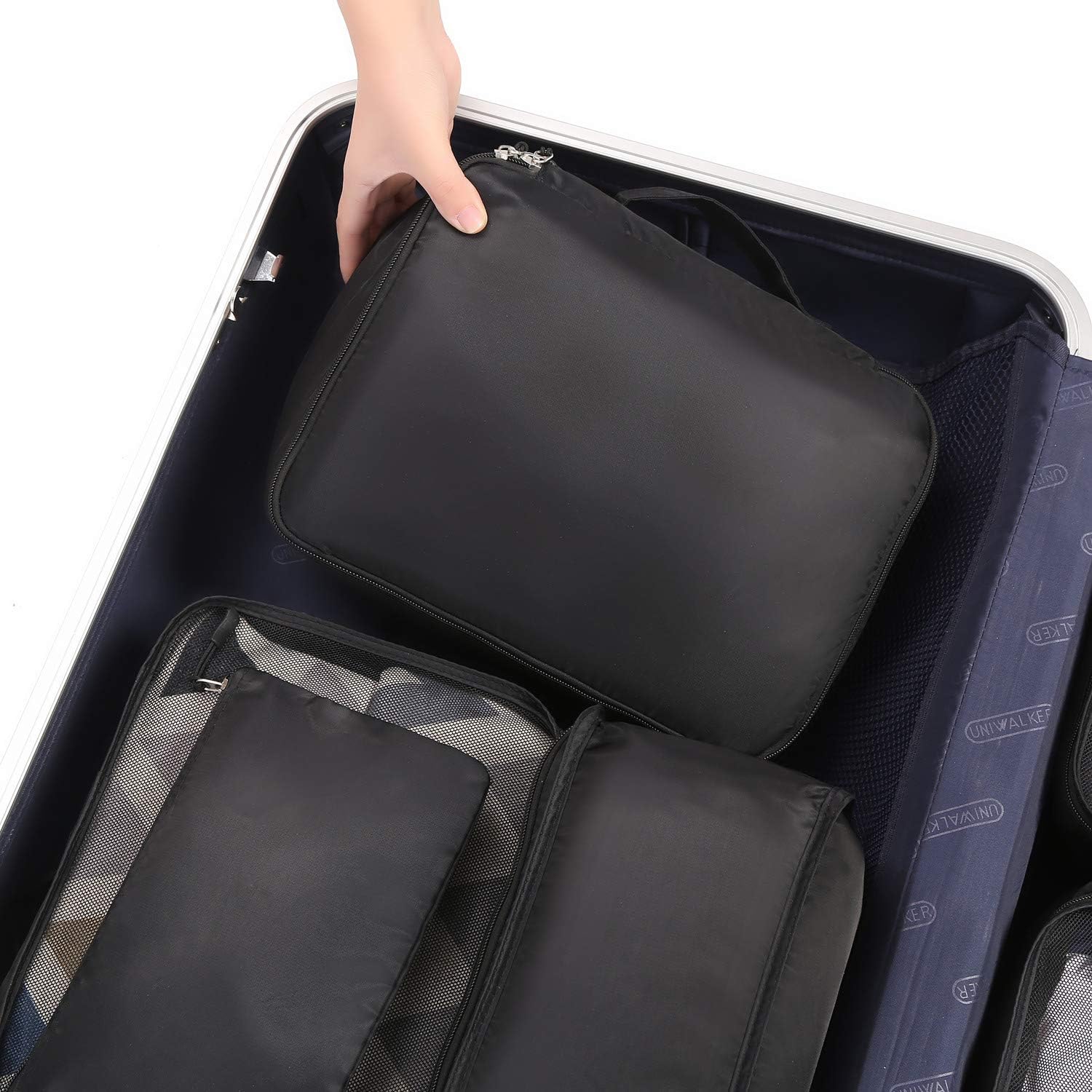BAGAIL 8 Set Packing Cubes Luggage Packing Organizers for Travel Accessories (Jet Black) - Image 5