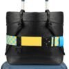 Travel Belt Luggage Straps, Adjustable Length Mental Buckle Fashion Travel Trip Accessories Add a Bag for Women Men, 1PCS Yellow&Blue
