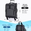 BAGSMART Expandable 20 inch Carry on Luggage Airline Approved, Lightweight Carry on Suitcase with Spinner Wheels, Family Travel Suitcase Set with Duffle Bag -Grey - Image 6
