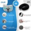 Travel Pillow for Airplane Neck Chin Support Memory Foam Machine Washable Adults Unisex Neck Pillows for Travel Airplane Sleeping Car Office Grey Small - Image 4