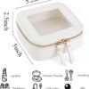 Small Clear Makeup Bag for Women, Mini Cosmetic Bag Toiletry Bag Organizer,Waterproof Travel Make Up Bag Pouch with Zipper,Travel Essentials Present for Mom Wife (White, Mini) - Image 3
