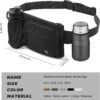 Waist Pack with Water Bottle Holder for Men Women Waist Bag Running Waist Pack Waterproof for Outdoor Travel Cycling Climbing Walking Fit All Phones (Bottle Not Included)(Black) - Image 2
