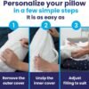 Sidney Sleep Mini Travel Size Neck Pillow - Knee Pillow - Back Lumbar Support - Curved Travel Pillow - 14 x 19 Inches - Adjustable Loft - Washable - Drawstring Backpack Included - Image 6