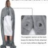 Tirrinia Travel Blanket Pillow - Wearable Airplane Blanket with Feet Pockets for Long Flights, Airplane Accessories Blanket Robe for Women and Men, Gift for Her - Image 6