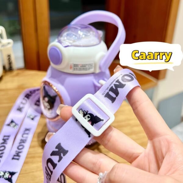 Generic Cute Thermos Mug Kawaii Water Bottle Stainless Steel Vacuum Insulated Bottle for Hot or Cold Drinks Adorable Travel Mug (Purple) - Image 3