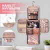 Travel Toiletry Bag for Large Capacity, Portable Hanging Cosmetic Bags, Travel Essentials Organizer, Hanging Makeup Case for Accessories, Cosmetics, Toiletries - Image 3