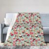 (Cupcake Pattern) Print Fall Throw Blanket Personalized Soft Flannel Blanket for Bed Couch Sofa, Blanket for Lightweight Fuzzy Cozy Blankets for Travel Office Home 60"X50"