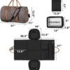 Garment Bag for Travel Convertible Carry On Garment Bag Large Travel Duffel Bags for Women 2 in 1 Hanging Suitcase Suit Travel Bags for Women & Men 3pcs Set - Image 5