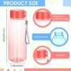 Mifoci 20 Pieces Water Bottle Bulk 17 oz Plastic Water Bottles Bulk Sport Drink Bottles with Handle Strap Lightweight Leakproof for Party Outdoor Children School Classroom - Image 2