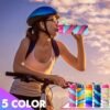 5 Pcs Collapsible Water Bottles 16 oz Portable Foldable Water Bottles Silicone Leak Proof Travel Water Bottle Reusable Sports Water Bottle with Metal Clip for Camping Hiking Travel (Mixed Color) - Image 2