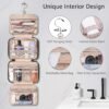 Wedama Toiletry Bag for Women, Hanging Travel Toiletry Bag with Jewelry Organizer Compartment Large Makeup Bag, PVC Waterproof Cosmetic Travel Bag for Travel Business Trips Camping Bathroom, Black - Image 5