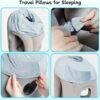 Inflatable Travel Pillow, Multifunction Travel Neck Pillow with Super Soft Slipcover, Comfortably Supports Head and Chin for Airplane, Car, Trains, Bus and Office(Grey) - Image 7