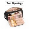 CUBETASTIC Makeup Bag, Small Cosmetic Bag with Makeup Brush Comparment, 2 in 1 Cute Make Up Organizer Pouch for Women Girls, Portable Travel Toiletry Bag - Image 2