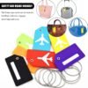 7 Pack Silicone Luggage Tag Baggage Handbag Travel Suitcase Tags with Name ID Card Perfect to Quickly Spot Luggage Suitcase (Yellow） - Image 7