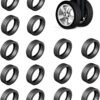 16Pcs Luggage Wheel Covers, Luggage Suitcase Wheels Protector Covers, Luggage Caster Silicone Cover, Carry on Luggage Wheel Protective Covers for Most Luggage Wheel (BLACK)