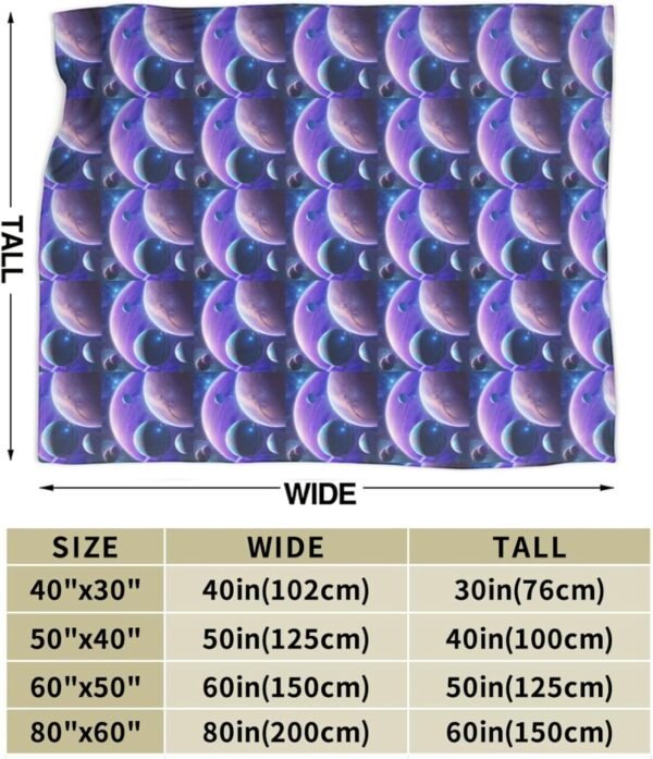 (Planet) Print Fall Throw Blanket Personalized Soft Flannel Blanket for Bed Couch Sofa, Blanket for Lightweight Fuzzy Cozy Blankets for Travel Office Home 50"X40" - Image 4