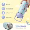Kids Insulated Water Bottle with Straw Lid, 14oz Double Wall Vacuum 18/8 Stainless Steel Kids Tumbler, BPA-FREE Leak Proof Toddler Metal Water Bottle Kids Cups for School Travel Boys Girls - Image 4