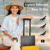 Travel Pillow Blanket Set-3 in 1 Travel Pillow Memory Foam, Soft Travel Blanket Airplane Compact with Bag, Inner Pillowcase, Hand Luggage Belts and Backpack Clip, for Plane Car, Grey - Image 6