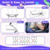 Toddler Airplane Bed, Airplane Seat Extender for Kids, Toddler Airplane Travel Essentials, Portable Toddler Travel Plane Bed, Airplane Footrest Hammock Flight Must Haves for Kids Baby - Image 6