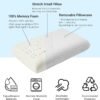 Camping Pillow Lightweight,Easy to Carry,Memory Foam Travel Pillow,Backpacking Pillow,Portable Pillow with Travel Storage Bag,Removable Pillow Cover (White) - Image 3