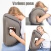 SAHEYER Inflatable Travel Pillows, New Upgrade Inflatable Airplane Pillow for Sleeping Rest Avoid Neck and Shoulder Pain, Inflatable Neck Pillow with Free Eye Mask and Earplugs (Grey) - Image 5