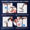 Adjustable Single Blade Razor for Men & Women, Double Edge Safety Razor with 10 Blades, Magnetic Blade Slot for No-Touch Safety Load Blades, Travel Essentials Reusable Metal DE Razor, Matte Silver - Image 5