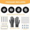 50mm x 14mm Luggage Wheels Replacement Kit 8Pcs Rubber Swivel Caster Wheels with 50mm Axles and Repair Kit for Luggage Bags Trolley Case - Image 5