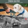 Portable Dog Water Bottle 20oz, Dog Water Dispenser with Food Container & Poop Bag Holder,BPA-Free Food Grade Leak Proof Dog Cat Travel Drink Bottle Bowl, Pet Outdoor Drinking Cup Dog Gift - Image 7
