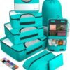 Veken 8 Set Packing Cubes for Suitcases, Kids Travel Essentials for Carry on Luggage, Suitcase Organizer Bags Set for Travel Accessories in 4 Sizes(Extra Large, Large, Medium, Small)