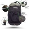 Bongo Bike Handlebar Bag - Water Resistant, Durable Cordura Fabric & Bicycle Large Water Bottle Holder - Front Biking Storage, Bikepacking Stem Bag for Cycling Travels (Black) - Image 3