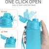 Collapsible Water Bottles, Foldable Silicone Travel Water Bottle with Straw Strap, Leak Proof, No BPA, Ideal for Traveling, Hiking, Outdoors, 20Oz (Ocean Breeze) - Image 5