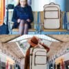 Vancropak Travel Bags for Women Carry on, Large Travel Backpack Airline Approved, Expandable Weekender Daypack Overnight Suitcase Backpack, Luggage for International Flight Traveling Hiking, Beige - Image 8