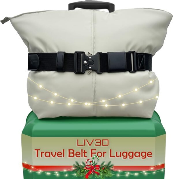 LIV3D Travel Belt for Luggage - Adjustable and Trendy - Luggage Strap for Bag Attachment Carrying Bag - Effortless Travel - Travel Smarter with Airport, Train Travel Accessories - Image 7