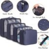 BAGAIL 8 Set Packing Cubes Luggage Packing Organizers for Travel Accessories-Indigo - Image 4