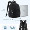 BAGSMAT Travel Laptop Backpack, Cute College Backpack for Women, Quilted Computer Bookbag, Water Resistant 15.6 Inch Laptop Lightweight Casual Bag Backpack - Image 5