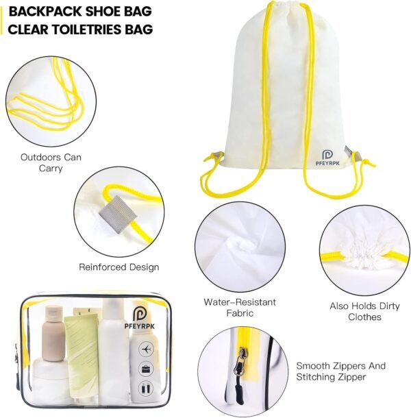 Lightweight Compression Packing Cubes for Suitcases, Compressible Expandable Travel Packing Organizer with Clear Toiletries and Backpack Bag, Travel Essentials for Carry on Luggage 7 Set - Image 5