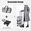 Bukere Rolling Garment Bag, Travel Garment Duffle Bag with Wheels, Carry on 3 in 1 Suit Luggage Bag with Detachable Trolley for Men Women Business Weekender - Image 2