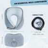 Travel Neck Pillow - Compressible Medium Firm Memory Foam Pillow with 2-in-1 Silky Washable Pillowcase, Carry Bag Included, Ideal for Airplane, Car, Home, and Office,Travel Essential. - Image 3