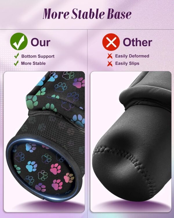Water Bottle Holder Carrier Bag with Strap - Crossbody Sling for Walking with Phone Pocket Insulated for 32 24 oz - Image 3