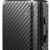 LUGGEX Luggage with Spinner Wheels - Polycarbonate Expandable Hard Shell Suitcase, Carry-On 20-Inch, Black