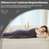 YUSRA Weighted Lap Blanket 4lb, Ultra Soft Small Weighted Blanket for Adults, Travel Weighted Blanket for Sleeping, Portable Crystal Velvet Weighted Throw Blanket for All Season, Dark Grey, 32" x 40" - Image 3