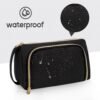 CUBETASTIC Makeup Bag, Small Cosmetic Bag with Makeup Brush Comparment, 2 in 1 Cute Make Up Organizer Pouch for Women Girls, Portable Travel Toiletry Bag - Image 6