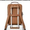 BOSTANTEN Leather Backpack 15.6 inch Laptop Bag Travel Casual Computer Backpack College Business Work Shoulder Bags with Trolley Sleeve for Women Men Brown - Image 6